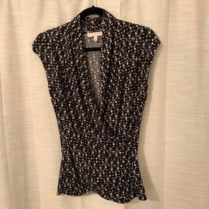 CHAUS New York Black & White Blouse